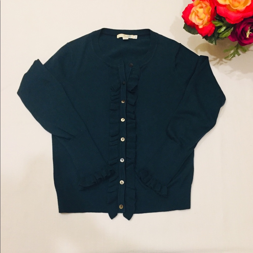 Boden wool ruffle cardigan